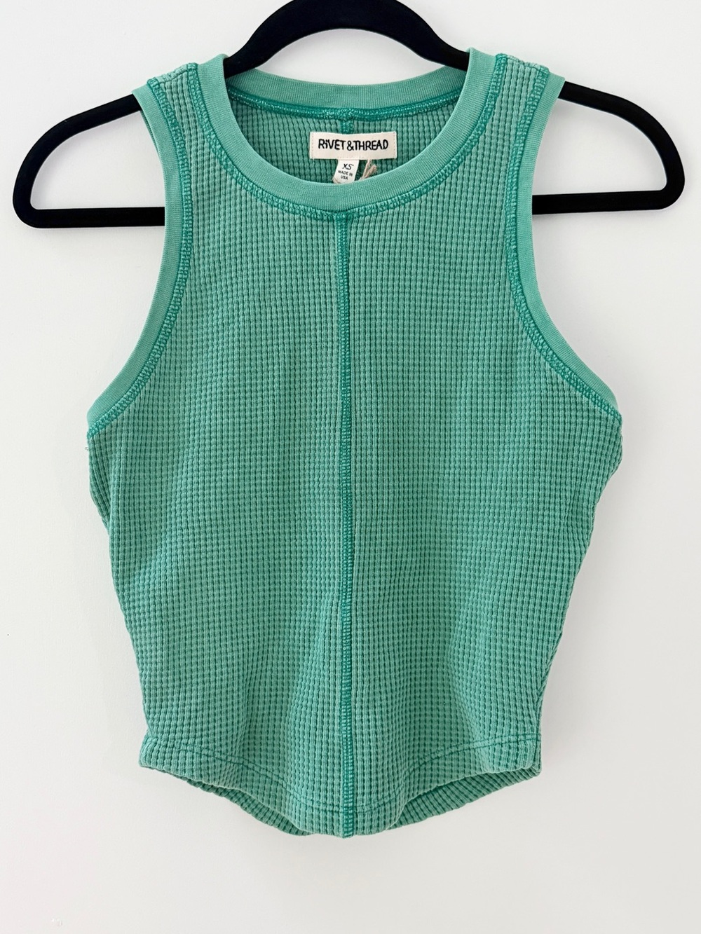 Madewell waffle crop tank XS